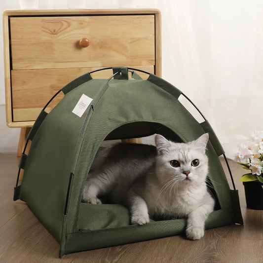 CozyHaven Pet Retreat: The Tent Bed Sanctuary"